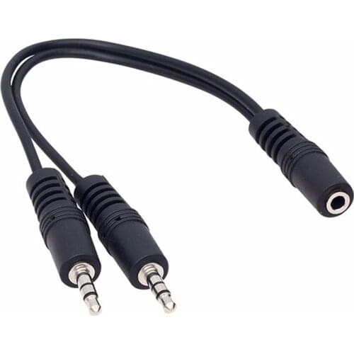 THERE 3.5 MM STEREO FEMALE TO/2X3.5 MM STEREO MALE 20 CM Y CABLE CABLE