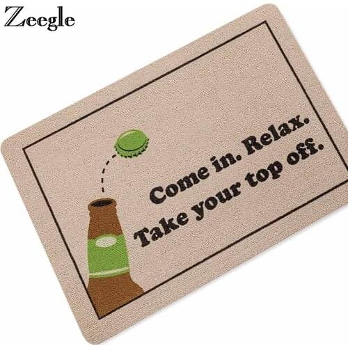 Zeegle Welcome Entrance Mats Doormat Outdoor Rubber Floor Mat Non-slip Arae Rug For Living Room Bathroom Carpet Bedside Foot Mat