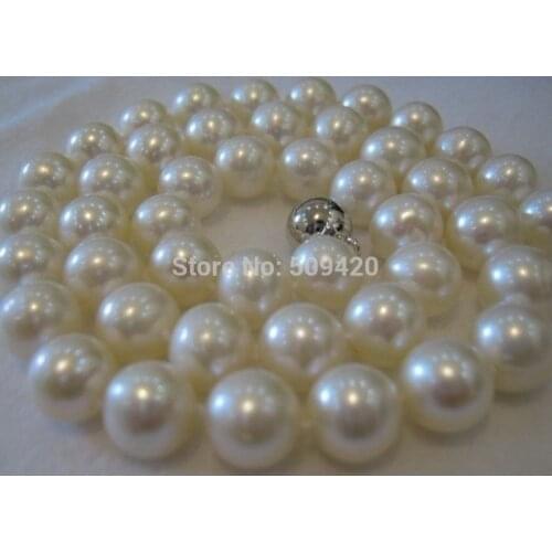 ~~ 18" noblest AAA++ 10-11MM SOUTH SEA WHITE PEARL NECKLACE
