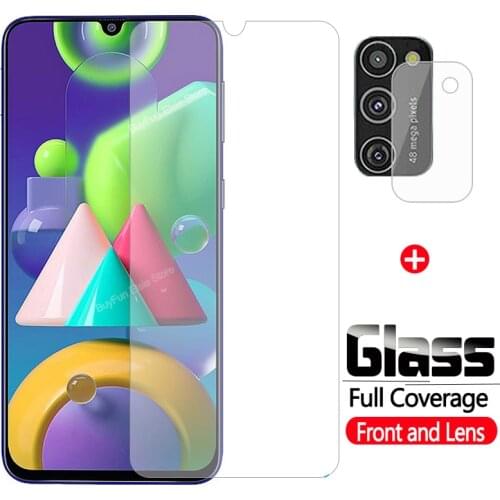 2 in 1 Screen Protector Camera Film For Samsung Galaxy M21 Safety Glass On the For Samsung M31 M21S M31S M51 Tempered Glass Film
