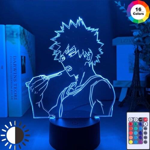 3d Led Night Light Rgb Colorful Lamp My Hero for Room Decor Birthday Xmas Bedside Gift Manga Table NightLight Anime Academia