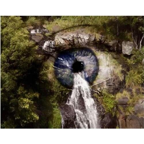 5D DIY Diamond Embroidery Falls Eyes Landscape Diamond Mosaic Full Square Drills Rhinestone Artwork Home Decoration C482