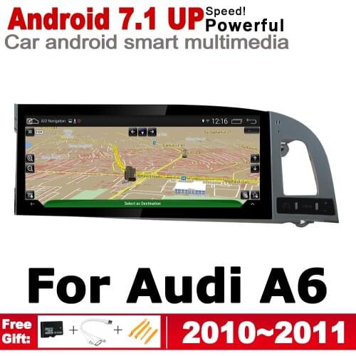 10.25" HD Screen Stereo Android 7.1 up Car GPS Navi Map For Audi A6 4F 2010~2011 MMI Original Style Multimedia Player Auto Radio