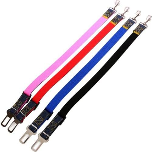 Dog Pets Safety Car Seat Belt Portable Harness Restraint Lead Adjustable Travel Clip