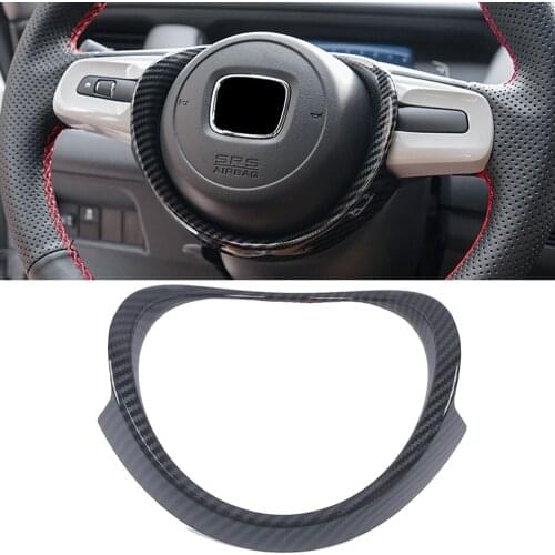 Car Styling 1PC ABS Plastic Interior Steering Wheel Ring Cover Trim for Honda Fit Jazz GR 2020 2021 Accessories