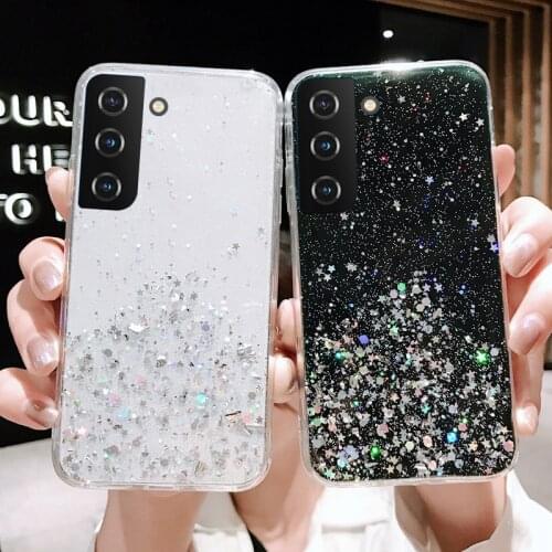 Glitter Cover Case For Samsung Galaxy A12 A02S A42 A52 A32 A72 S20 FE S21 Ultra Plus M51 A51 A71 M30S A21S A10 A20 A30 A50 A70