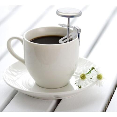 Thermometer Holder Heat-Resisting Stainless Steel Universal Secur Coffee Cup Clip Probe Clamp for Restaurant Picnic Kitchen