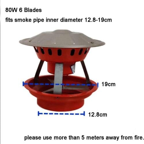 Chimney Fan Household Chimney Smoking Device Stove Exhaust Smoke and Anti-smoke Induced Draft Fan