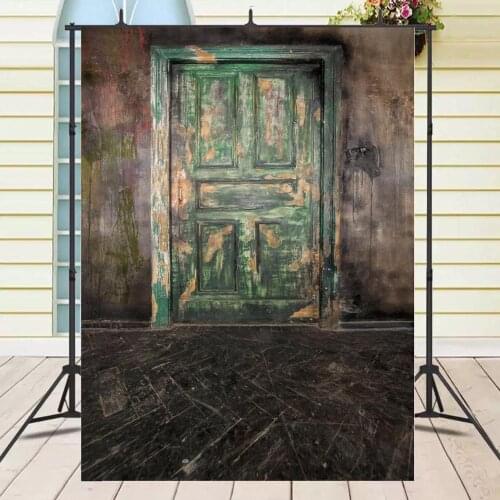Photography Backdrops Rustic Vintage Wood Door Background Stone Floor Retro Shabby Chic old-fashioned Backdrop Photo Studio Prop