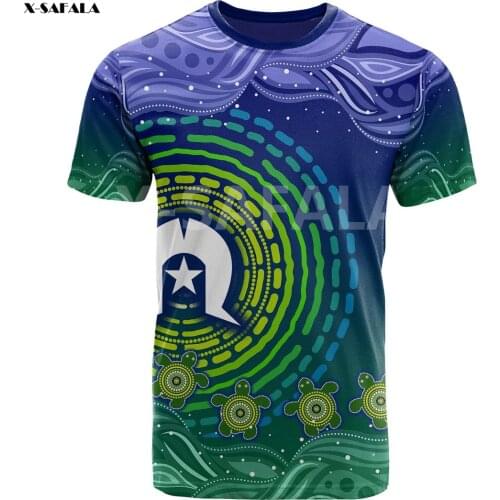 Australia Aboriginal Torres Strait Islanders 3D Fashion All Over Printed Round Neck T-Shirt Men Women Harajuku Casual Tee