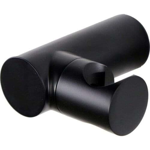 GTBL Bathroom Shower Head Bracket Brass Wall-Mounted Black Durable Portable Shower Holder Bath Accessories