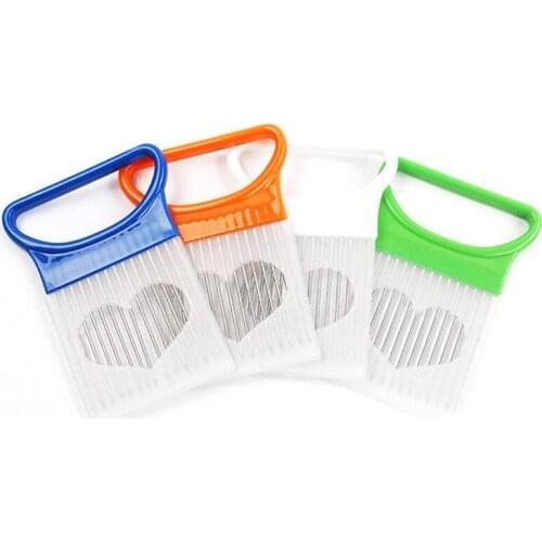 Stainless Steel Onion Insert Onion Chopper Kitchen Tools Fruit and Vegetable Slice Holder Meat Tenderizer