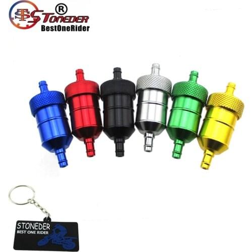 STONEDER 1/4" 10x Aluminum Gas Fuel Filter For Lawn Mower Tractor Boat Honda Yamaha Suzuki Kawasaki Dirt Pit Bike ATV Go Kart