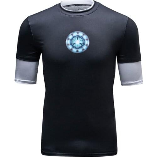 2021 Summer Newest Design Digital Cartoons Printing Men Outdoor Short Sleeve Gym Running Sport Black T Shirt Breathable