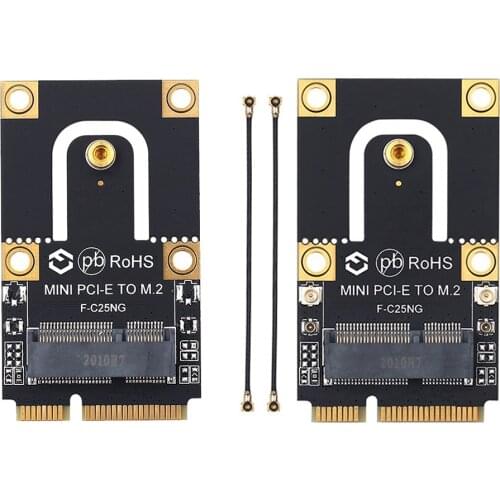 M.2 Key to Mini PCI-E Wireless Card Key A M.2/NGFF to PCI-E Converter for Intel AX200 AX210 9260NGW 8260NGW 8265NGW