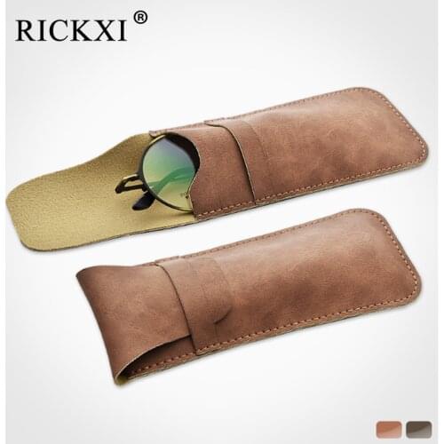 Soft Eyes Reading Glasses Bag PU Leather Pocket Glasses Pouch For Men Sunglasses Bag Eyewear Accessories