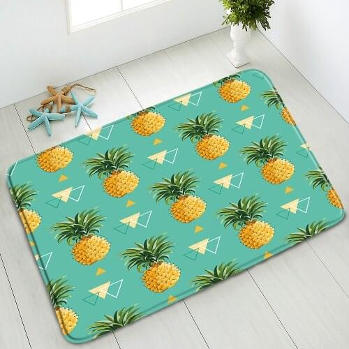 Tropical Fruit Non-Slip Bath Mat Pineapple Lemon Indoor Floor Mats Bedroom Kitchen Doormat Absorbent Carpet Foot Pads Home Decor
