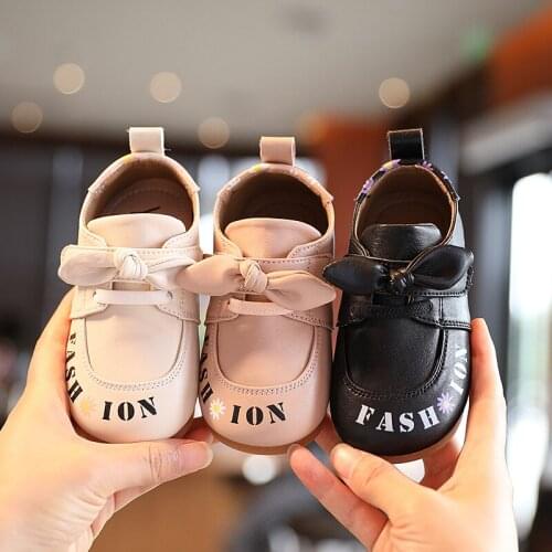 2020 Autumn New Childrens Shoes Baby Girls Non-slip Soft Bottom Princess Shoes Leather Single Shoes Kids Flat Casual Shoes