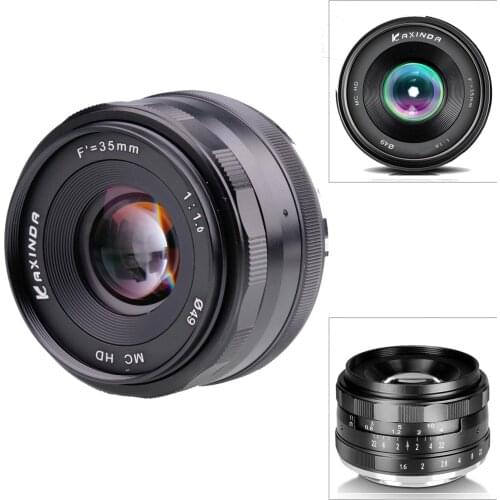 Kaxinda Camera Lens 35mm f/1.6 Standard Manual Prime Lens for Canon EOS M M2 M3 M5 M6 M10 Mirrorless Camera