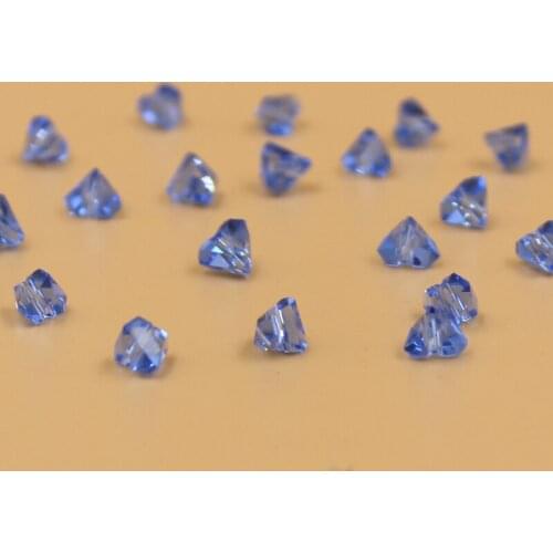 Wholesale 6mm 100pcs Triangle Austria Crystal Beads For Jewelry Making DIY Handmade Bracelet