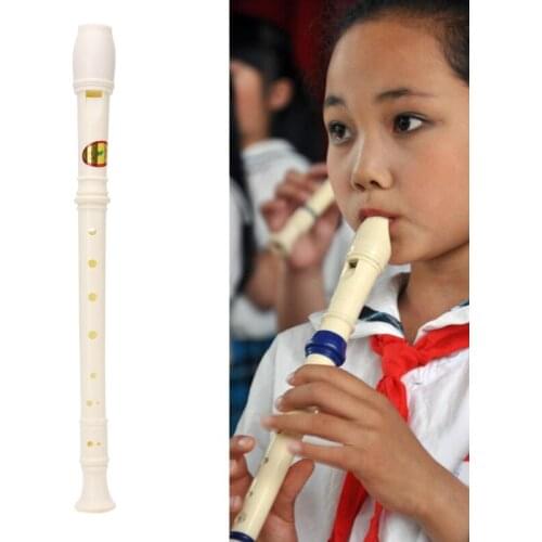 Plastic Musical Instrument Recorder Soprano Long Flute 8 Holes Y51D