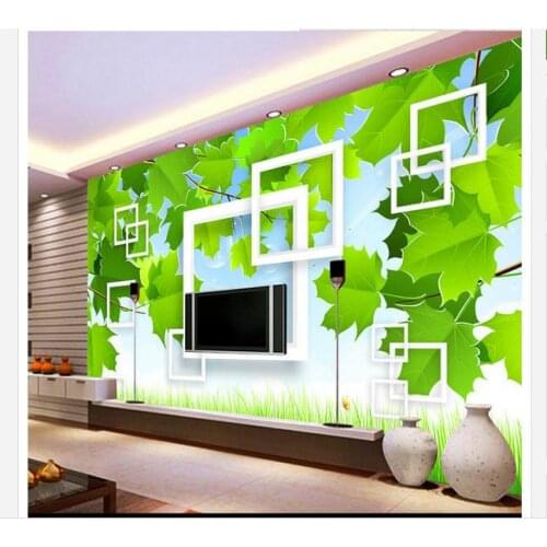 Custom photo wallpapers 3d tv wallpaper murals maple leaves 3 d mural photo wall papers beauty living room decoration