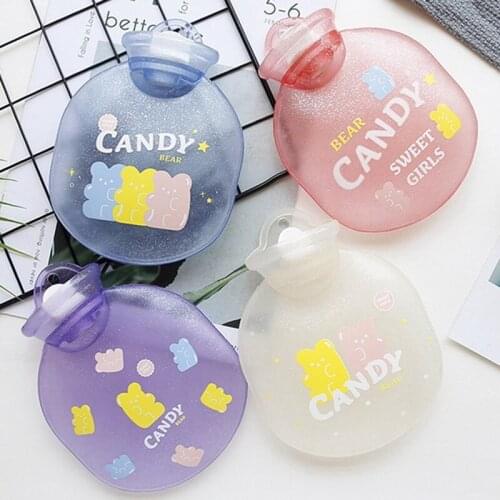 Portable Rubber Hand Warmer Hot Water Bottles Winter Warm Water Bottle Girls Pocket Hand Feet Hot Water Injection Storage Bag