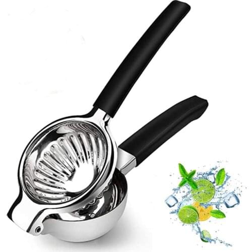 Portable lemon orange manual fruit juicer 304 stainless steel kitchen accessories tools citrus 100% raw hand pressed juice maker