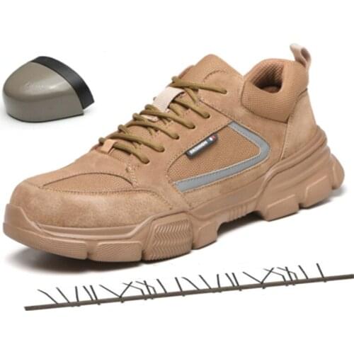 Unisex Steel Toe Work Safety Shoes Men Sneakers Outdoor Proof Work Boots Comfortable Industrial Indestructible Shoes Woman