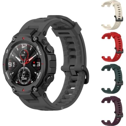 Sport Silicone Strap For Huami Amazfit T-Rex Pro Smart Watch Band Replacement Bracelet For Xiaomi Amazfit T Rex Soft Wrist Strap