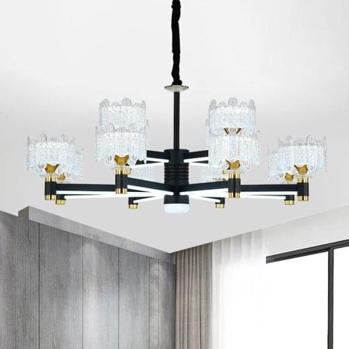 Light luxury all copper postmodern simple chandelier living room lamp bedroom dining room atmosphere Chandelier