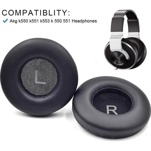 1Pair Replacement Ear Pads Foam Cushion Pillow Parts Cover Earpads for Akg K550 K551 K553 K 550 551 553 Headphones