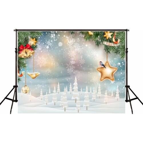 VinylBDS Christmas Photography Backdrops Snow Stage Christmas Backgrounds For Children Photography Studio Backgrounds