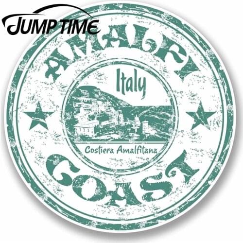 Jump Time for Amalfi Coast Italy Vinyl Sticker Decal Travel Luggage Tag Laptop Decal Rear Windshield Waterproof Car Accessories