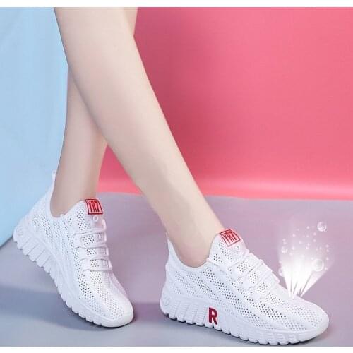 Tenis Feminino 2021 Summer Women Sport White Tennis Shoes for Women Sneakers Jogging Walking Breathable Ladies Trainers Cheap