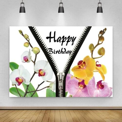 Women Dress Zipper Open Flowers Decoration Birthday Backdrops For Fashion Dressmaker Designer Party Photo Backgrounds