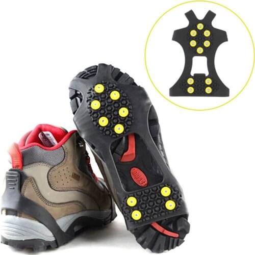 1 Pair Professional Camping Climbing Ice Crampon Anti Slip Ice Snow Walking Shoe Spike Grip Protective Tool Outdoor Equipment