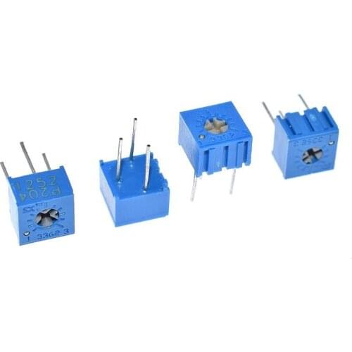 10pcs 3362P series resistance 101 201 501 102 202 502 103 Trimpo Trimmer Potentiometer 3362 500R 1K 2K 5K 10K 20K 50K 100K