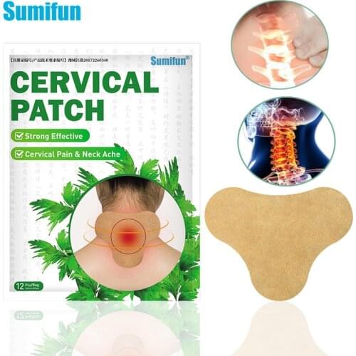 12Pcs New Neck Pain Relief Patch For Arthritis Joint Cervical Spondylosis Pain Relief Stickers Wormwood Extract Medical Plaster