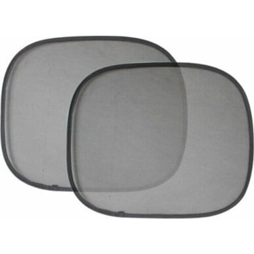 2PCS Window Sun Shade Mesh Covers Baby UV Protector Shield Windshield Block Cover Curtain Car Front Rear New Black Sun Covers