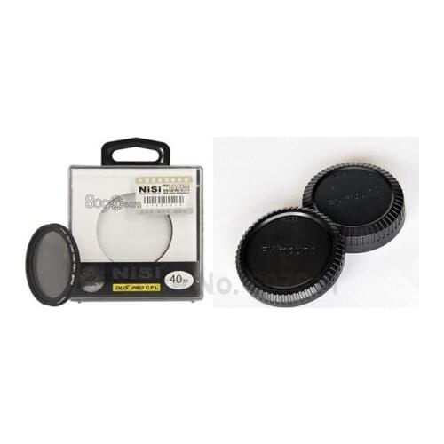2 in 1 NiSi 40mm Slim Circular Polarising CPL Filter + FUJI X MOUNT BODY & REAR CAP For Fujifilm Fuji X10 X20