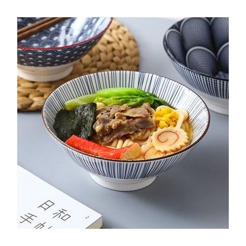 2021 Black Japanese Ramen Bowl Ceramic Japanese Spicy Soup Bowl Tableware Creative Noodle House Big Bowl Hat Ceramic