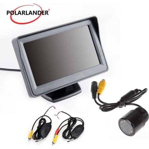 28mm 8LED Rearview night vision Car Camera Pocket-sized Monitor Video Transmitter & Receiver Kit