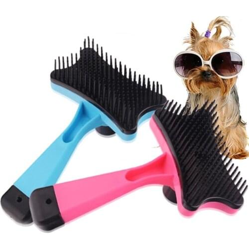 4 Colors Fashion Practical Pets Brush Puppy Hair Multi-purpose Needle Comb for Dogs Cats Remover Rake Comb Beauty Grooming Tools