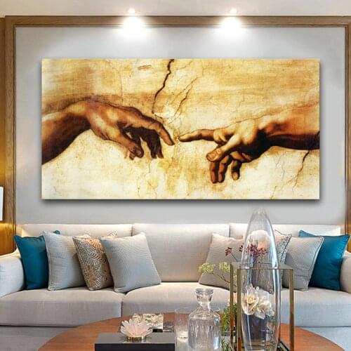 5D DIY Diamond Painting Hand Of God Full Square Drill Diamond Embroidery Mosaic Creation Of Adam Cross Stitch Home Decor