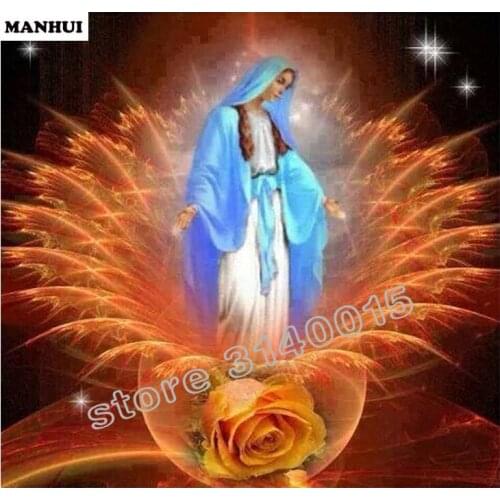 DIY Diamond painting Holy mother cross stitch Needlework 5D Spuare diamond embroidery resin diamond picture mosaic BEF231