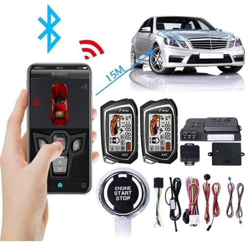 Car Anti-Theft Alarm Two-Way Remote Control By Phone Universal Autostart One Key Smart Engine Start Central Locking Door
