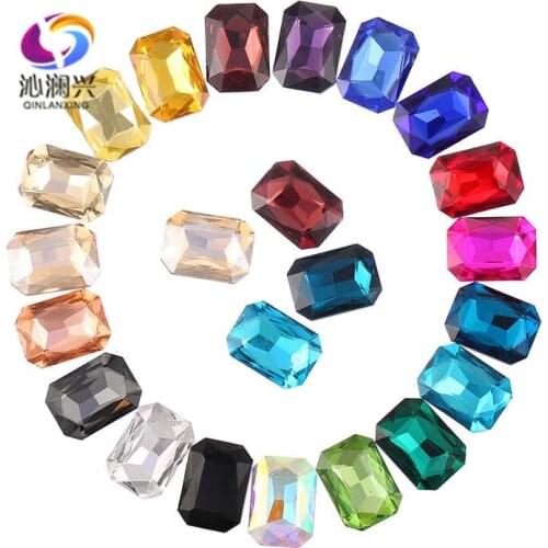 Free shipping Factory sales Rectangle shape pointback High quality Glass loose rhinestones,nail art/Diy/Clothing accessories