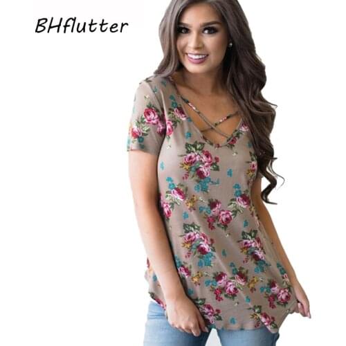 Женские футболки с коротким рукавом BHflutter China At AliExpress