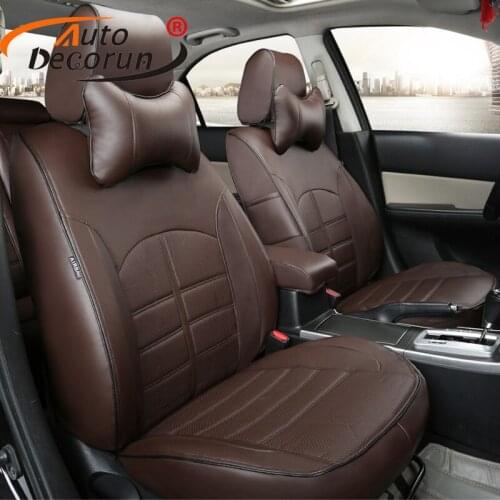 AutoDecorun PU leather car seat covers sets for Mazda 3 accessories Custom fit seat cover cushion seat supports protector covers